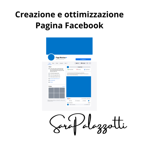 Creazione pagina Facebook e ottimizzazione