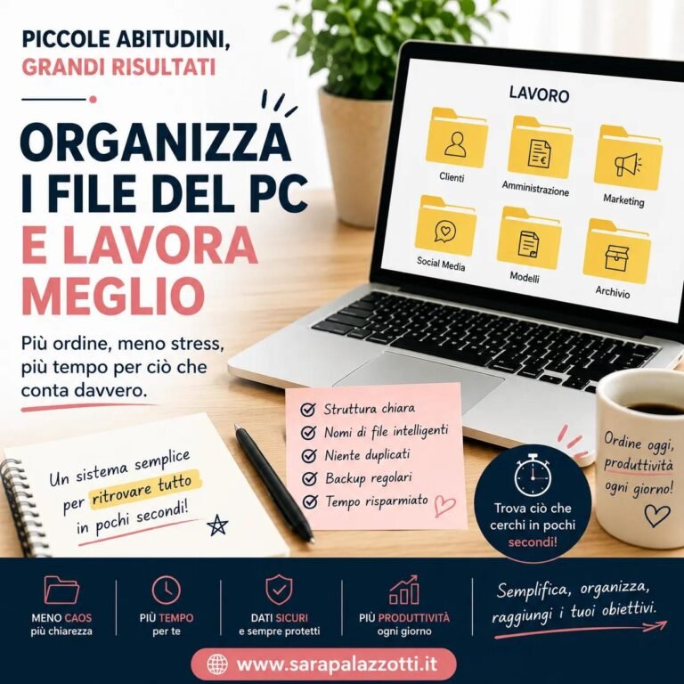 organizzare ifile del pc e lavorare meglio