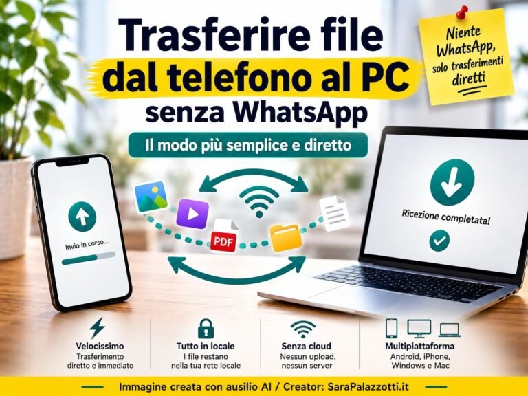 Trasferire file dal telefono al PC