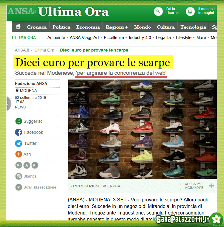Negozio scarpe